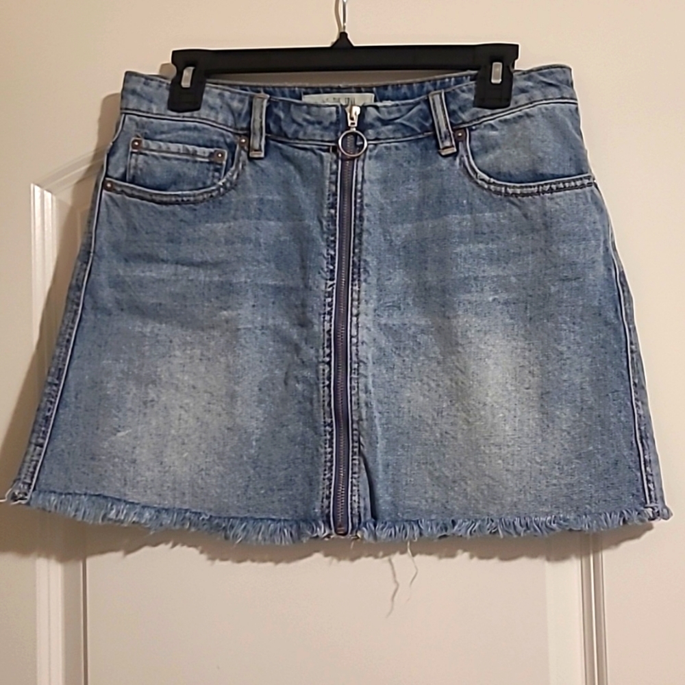 Free People Mini denim skirt
